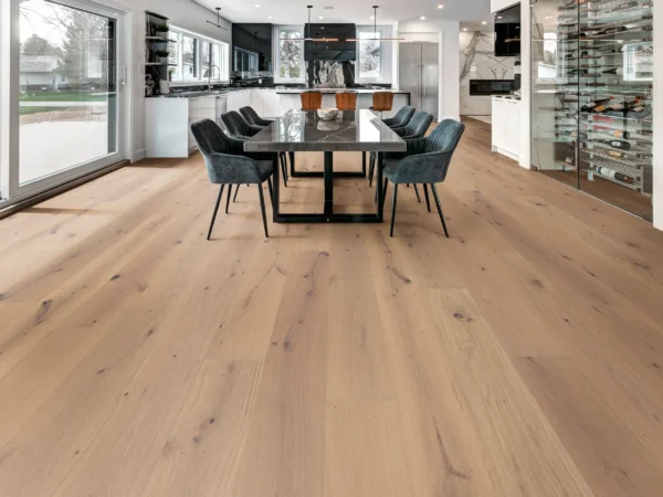 Landhausdiele Eiche Parkett weiß geölt lebhaft Woodbase Davos – Bild 2