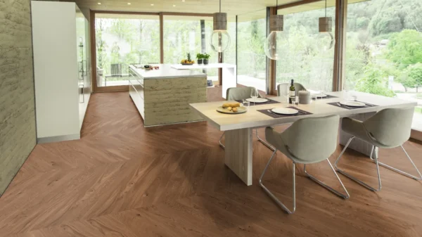 Weitzer Parkett Diele 1000 Eiche Amber lebhaft Französisch Fischgrät 60° ProVital finish (geölt) – Bild 5