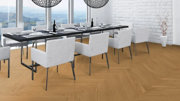 Weitzer Parkett Diele 1000 Eiche Natur ruhig Französisch Fischgrät 45° ProVital finish (geölt) – Bild 6