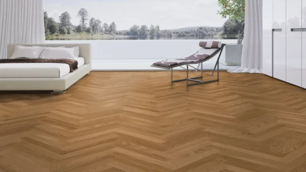 Weitzer Parkett Stab 500 Eiche Pure ruhig Fischgrät 90° ProActive+ (lackiert) – Bild 3