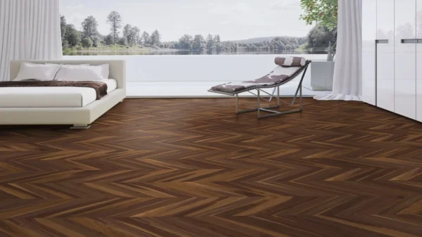 Weitzer Parkett Stab 500 Nussbaum Natur lebhaft bunt Französisch Fischgrät 45° ProVital finish (geölt) – Bild 3