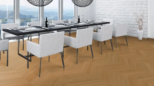 Weitzer Parkett Stab 500 Eiche Natur exquisit Französisch Fischgrät 60° ProActive+ (lackiert) – Bild 5