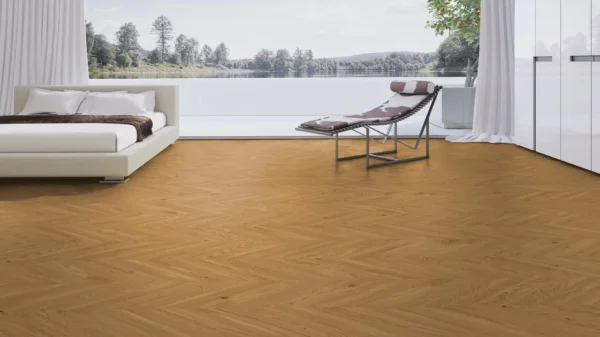 Weitzer Parkett Stab 500 Eiche Natur lebhaft Französisch Fischgrät 45° ProActive+ (lackiert) – Bild 3