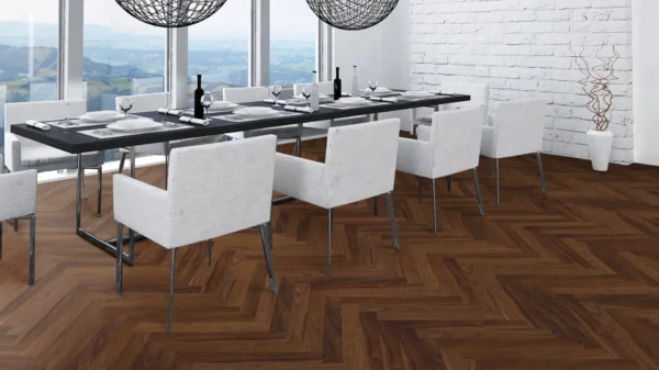 Weitzer Parkett Stab 500 Nussbaum Natur lebhaft bunt Fischgrät 90° ProVital finish (geölt) – Bild 5