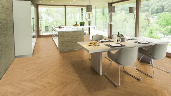 Weitzer Parkett Stab 500 Eiche Natur lebhaft Fischgrät 90° ProVital finish (geölt) – Bild 4