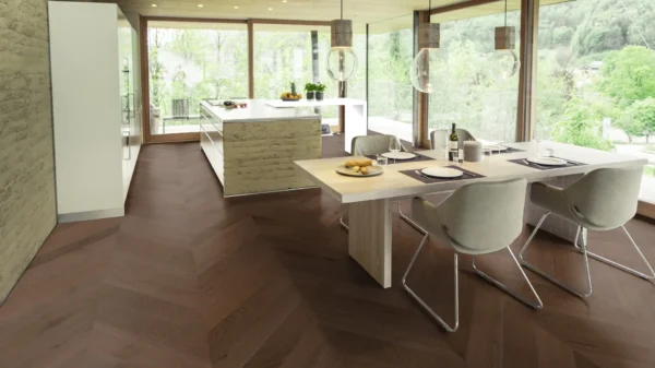 Weitzer Parkett Stab 750 Eiche Havanna lebhaft bunt Französisch Fischgrät 45° ProVital finish (geölt) – Bild 5