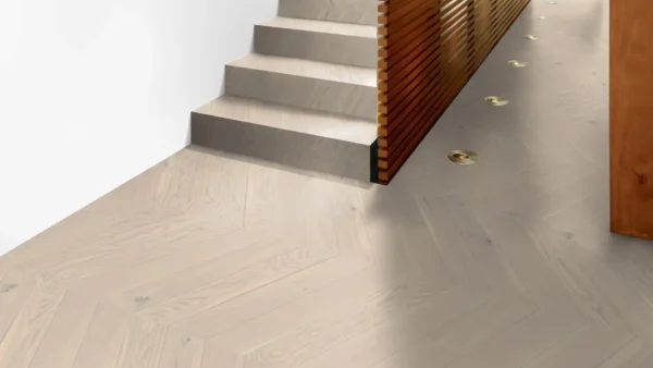 Weitzer Parkett Stab 750 Eiche Polar lebhaft bunt Französisch Fischgrät 60° ProVital finish (geölt) – Bild 6