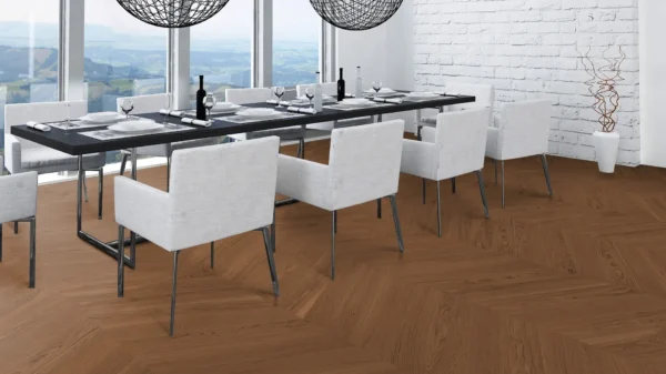 Weitzer Parkett Stab 750 Eiche Amber ruhig Französisch Fischgrät 60° ProVital finish (geölt) – Bild 6