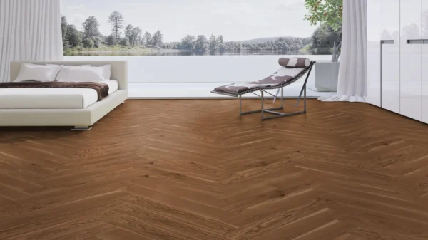 Weitzer Parkett Stab 750 Eiche Amber lebhaft bunt Fischgrät 90° ProVital finish (geölt) – Bild 4