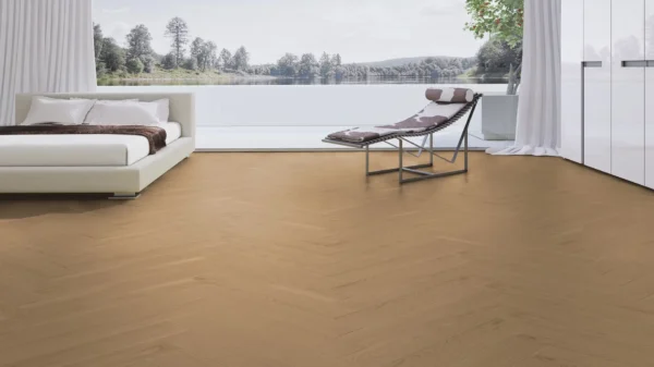 Weitzer Parkett Stab 750 Eiche Kaschmir ruhig Fischgrät 90° ProActive+ (lackiert) – Bild 4