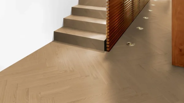 Weitzer Parkett Stab 750 Eiche Kaschmir ruhig Fischgrät 90° ProActive+ (lackiert) – Bild 7