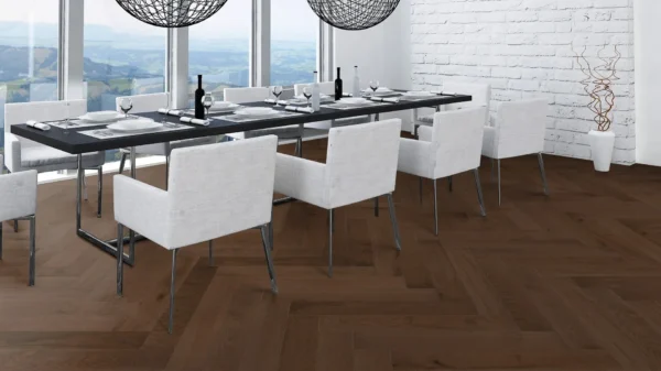 Weitzer Parkett Stab 750 Eiche Havanna lebhaft bunt Fischgrät 90° ProVital finish (geölt) – Bild 6