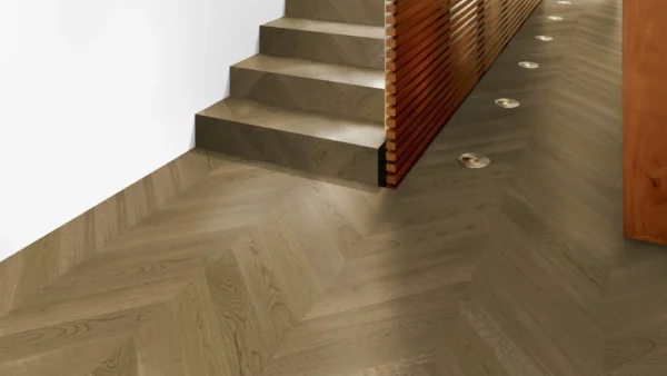 Weitzer Parkett Stab 750 Eiche Mandel lebhaft bunt Französisch Fischgrät 45° ProActive+ (lackiert) – Bild 6