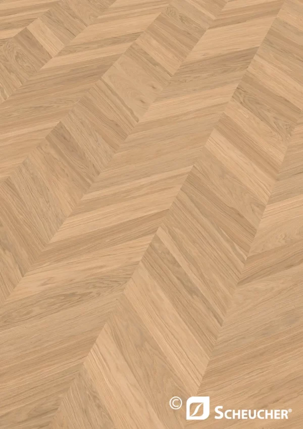 Scheucher Parkett Französisch Fischgrät 45 Grad Multiflor74045°.11A Eiche Natur Perla Valetta Seda