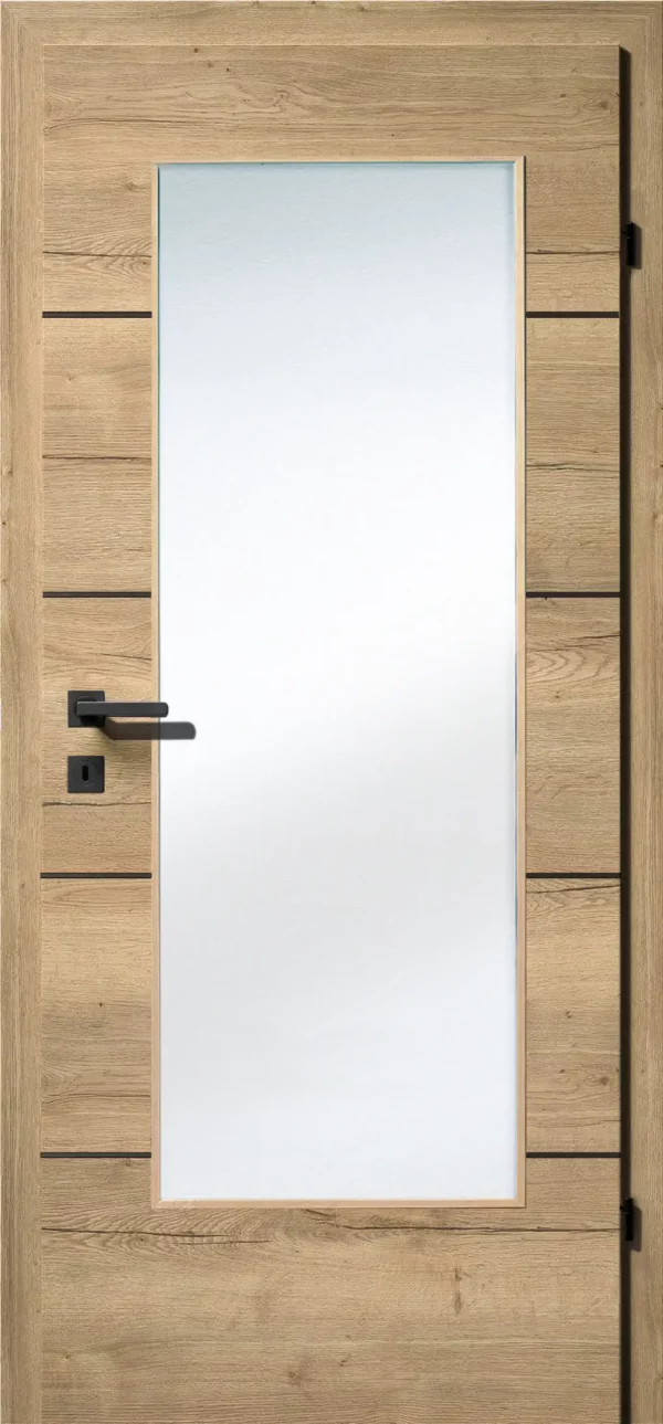 Kunex CPL Laminattüre Ripped Eiche quer Holznachbildung – Bild 8