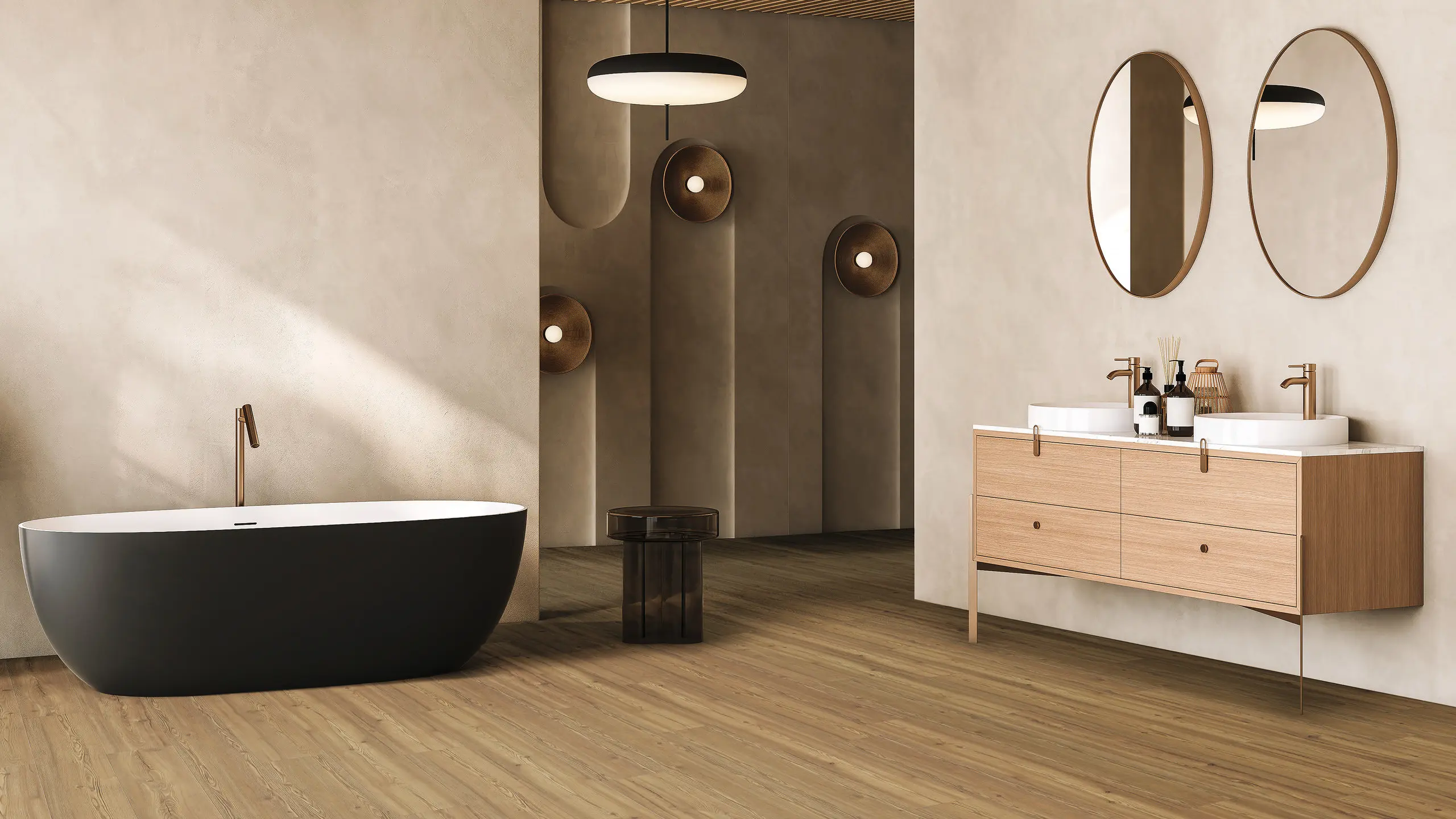 Haro Disano ClassicAqua Landhausdiele XL 4V Berglärche cognacbraun strukturiert Top Connect 549031 – Bild 2