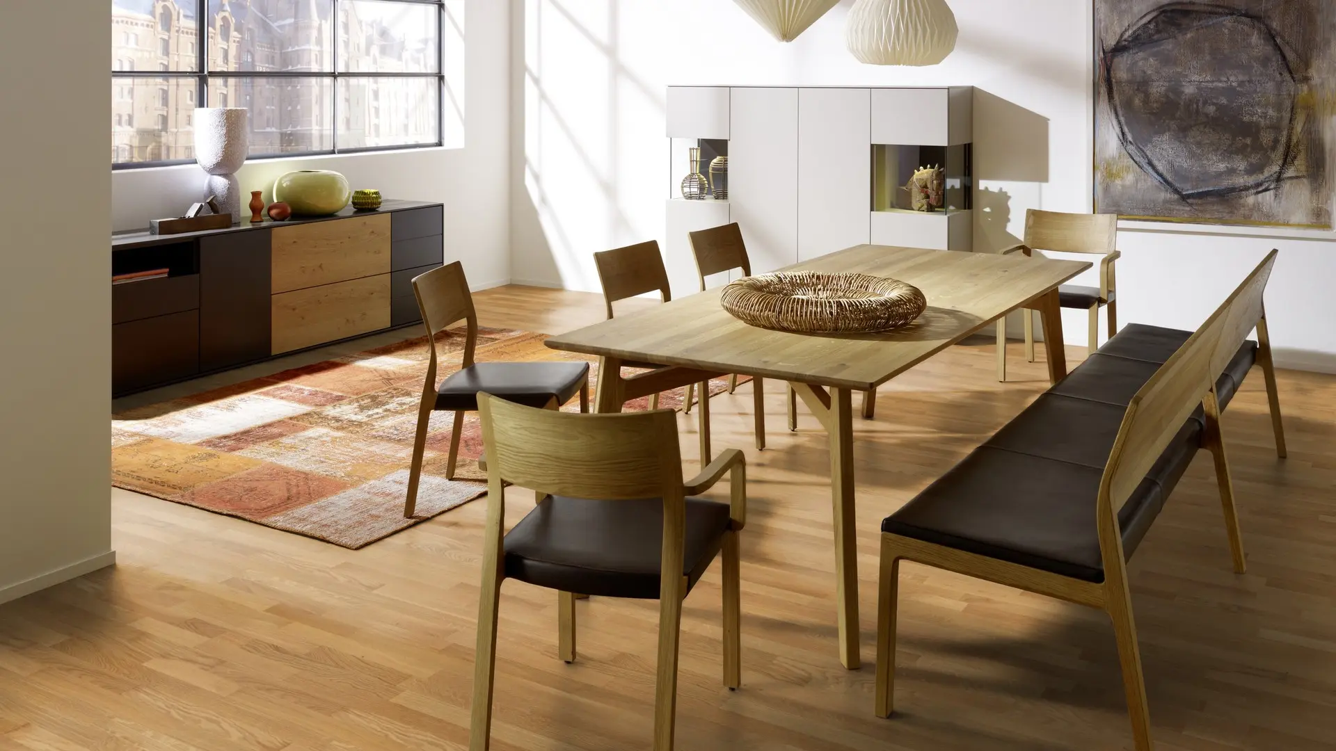 Scheucher Parkett Eiche 3-Stab Schiffsboden classic lackiert – Bild 3