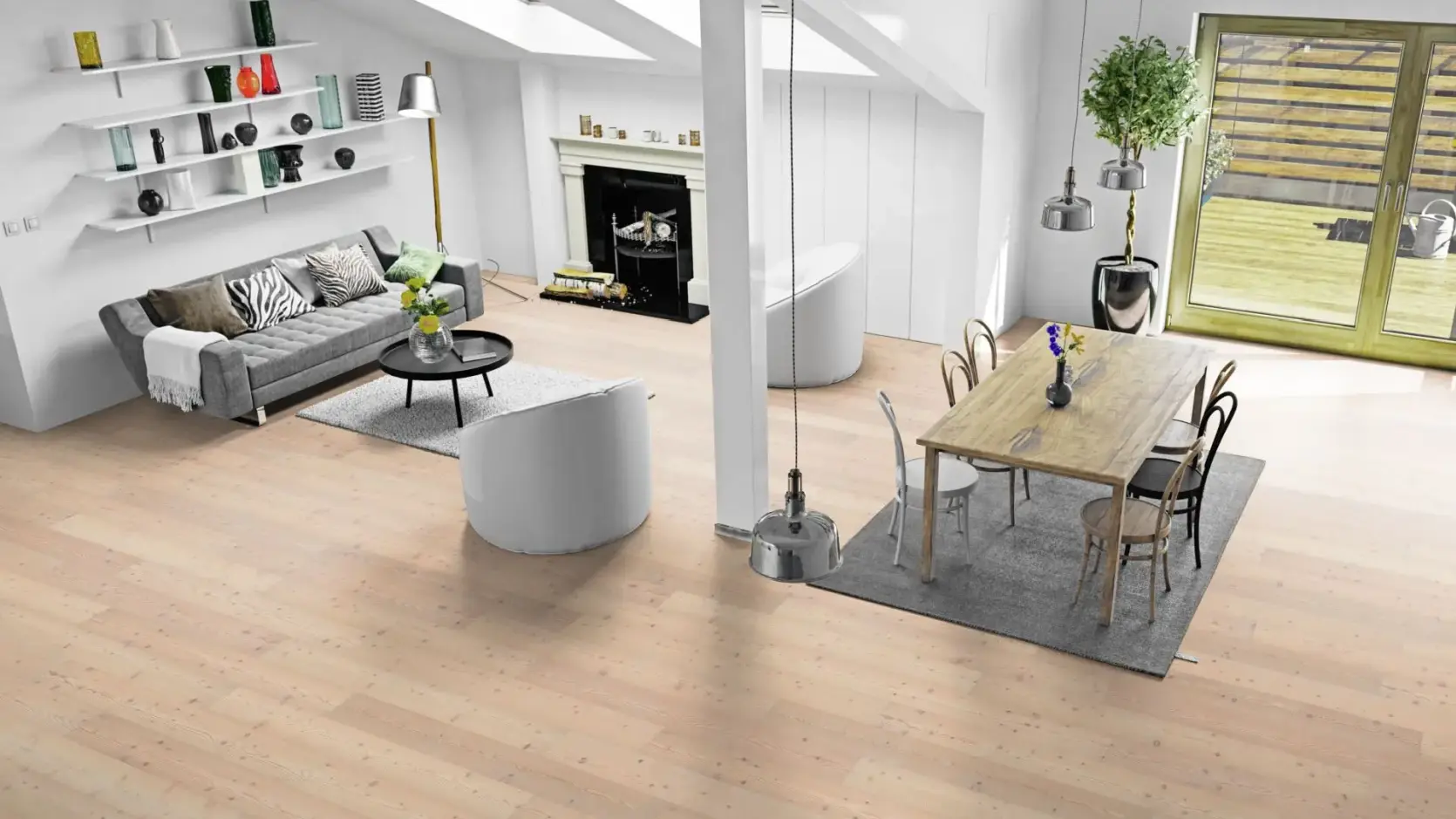 Admonter Parkett Landhausdiele Fichte Alba basic, gebürstet, gefast, geölt 2400 mm – Bild 3